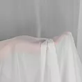 Firana szyta na taśmie 5 cm biała z półprzezroczystej, matowej tkaniny w prążki o niestandardowej wysokości 360cm, wykończona obciążnikiem