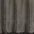 Zasłona szyta na przelotkach beżowa z tkaniny o szenilowej strukturze