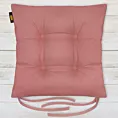 Poduszka na krzesło dwustronna 40 x 40 x 8 cm welurowa różowa ADORE Eurofirany