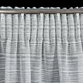 Dekoracja okienna szara w poprzeczne prążki z efektem deszczyku, półprzezroczysta 140x300 cm taśma ARIA Eurofirany