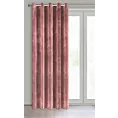 Zasłona różowa z ekskluzywnego matowego welwetu 140x250 cm przelotka VILLA Eurofirany