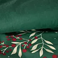 Pościel 160x200 cm bawełniana kolor butelkowa zieleń, kremowy zdobiona nadrukiem CRISTIAN Eurofirany