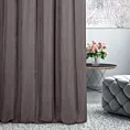 Zasłona szyta na flexach DORA - HIT grafitowa z miękkiej tkaniny o welurowej strukturze