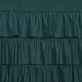 Zasłona ciemnozielona z welwetu zdobiona trzema subtelnymi falbanami 140x250 cm przelotka MEGI Eurofirany