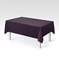 Obrus szyty fioletowy z tkaniny trudnopalnej, zaciemniającej, typu blackout