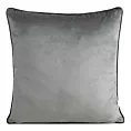 Poszewka na poduszkę 60x60 cm welwetowa o delikatnym połysku z ozdobną lamówką stalowa GAJA 2 Eurofirany