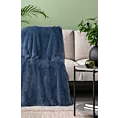 Koc o strukturze miękkiego futra 150x200 cm granatowy TIFANY 1 DESIGN 91 Eurofirany