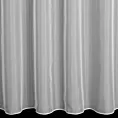 Firana szyta na flexach jasnoszara z matowego jedwabiście miękkiego woalu, wykończona obciążnikiem