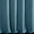 Zasłona szyta na taśmie 5 cm ciemnoniebieska z tkaniny o naturalnym splocie z efektem melanżu