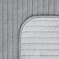 Narzuta szenilowa srebrna 220x240 cm pikowana metoda hot press w pasy - GLORI - Eurofirany