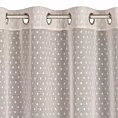 Zasłona różowa w groszki z etaminy 140x250 cm przelotka HANIA Eurofirany