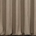 Zasłona szyta na taśmie fala brązowa z tkaniny o melanżowej strukturze