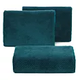 Ręcznik kąpielowy 70x140 cm szybkoschnący z mikrofibry kolor ciemnozielony o ryżowej strukturze 280 g/m2 ZOE 1 Eurofirany