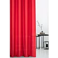 Zasłona szyta na flexach czerwona z miękkiej tkaniny o naturalnym splocie w stylu ekologicznym