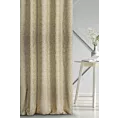 Zasłona szyta na taśmie fala DORIANA srebrno musztardowa z tkaniny o dwukolorowym nieregularnym wzorze