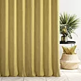 Zasłona szyta na taśmie 5 cm jasnozielona z tkaniny o naturalnym splocie z efektem melanżu