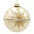 Klasyczna bombka choinkowa ręcznie zdobiona z dodatkiem kryształków Eurofirany