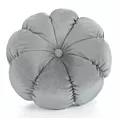 Poduszka w kształcie kwiatka 37 x 37 x 13 cm welwetowa srebrna FLOWER Eurofirany