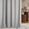 Zasłona szyta na flexach szaro popielata z dwustronnej tkaniny zaciemniającej 100% blackout, o strukturze weluru