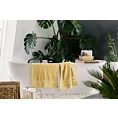 Ręcznik kąpielowy 70x140 cm bawełniany kolor musztardowy z welwetową bordiurą w pasy 500 g/m2 PORTO Eurofirany