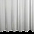 Firana szyta na flexach kremowa z supermiękkiej tkaniny o perłowym połysku, wykończona obciążnikiem