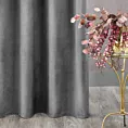 Zasłona stalowa z tkaniny welwetowej 135x300 cm taśma ROSA Design 91 Eurofirany