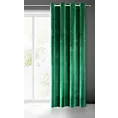 Zasłona zielona z połyskiem, welwetowa 140x250 cm na przelotka SAMANTA Eurofirany