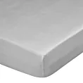Prześcieradło gładkie z gumką 100x200 cm z satyny bawełnianej kolor jasnoszary 125 g/m2 NOVA 3 Eurofirany