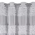 Firana srebrna z etaminy zdobiona moherową nicią 140x250 cm przelotka MARGARET Eurofirany