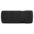 Ręcznik do rąk 30x50 cm bawełniany kolor czarny 0 twist zdobiony paseczkami 550 g/m2 MOLLY Eurofirany