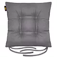 Poduszka na krzesło dwustronna 40 x 40 x 8 cm welurowa szara ADORE Eurofirany