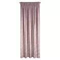 Zasłona różowa ze wzorem marmurku z welwetu 140x270 cm taśma RIVA Eurofirany