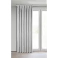 Zasłona srebrna o płóciennym splocie z efektem melanżu 80x270 cm system flex - JULA Eurofirany