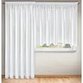 Komplet białych firan 2 szt z gładkiego woalu na okno i drzwi balkonowe 400x145 cm / 200x245 cm taśma AGA Eurofirany