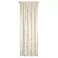Zasłona kremowa zdobiona lśniącym marmurkiem z welwetowej tkaniny 140x270 taśma DORI Eurofirany