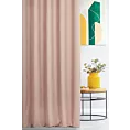 Zasłona szyta na przelotkach ADESSA pudrowo różowa z miękkiej tkaniny o welurowej strukturze