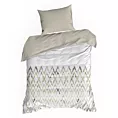 Pościel 140x200 cm kolor biało, beżowy z motywem  geometrycznym VERANO 4 design 91 Eurofirany