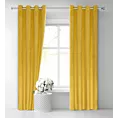 Zasłona musztardowa z miękkiego welwetu 140x250 cm przelotka SUZANA Eurofirany