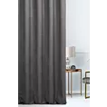Zasłona szyta na taśmie 5 cm szara z miękkiej tkaniny o welurowej strukturze