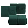 Ręcznik kąpielowy 50x90 cm bawełniany kolor zielony 0 twist zdobiony paseczkami 550 g/m2 MOLLY Eurofirany