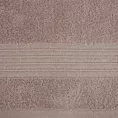 Ręcznik do rąk 30x50 cm bawełniany kolor pudrowy róż zdobiony paseczkami 500 g/m2 LILA Eurofirany