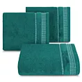 Ręcznik do rąk 30x50 cm bawełniany kolor turkusowy z delikatną ozdobną bordiurą 500 g/m2 AMANDA Eurofirany