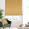 Roleta rzymska złocista z jednokolorowej gładkiej tkaniny