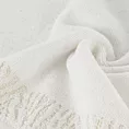 Ręcznik do rąk 30x50 cm bawełniany kolor biały z ozdobną błyszczącą bordiurą 500 g/m2 MARGO Eurofirany