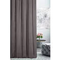 Zasłona szyta na flexach DORA - HIT grafitowa z miękkiej tkaniny o welurowej strukturze