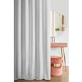 Zasłona szyta na flexach ENYA jasnokremowa z miękkiej półmatowej tkaniny welwetowej