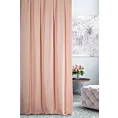 Zasłona szyta na taśmie fala DORA - HIT pudrowa z miękkiej tkaniny o welurowej strukturze