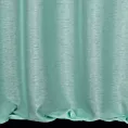 Firana miętowa z etaminy zdobiona taśmą dekoracyjną z wiszącymi trójwymiarowymi słonikami 140x250 cm przelotka KIDS Eurofirany