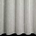 Firana szyta na taśmie 8 cm naturalna z etaminy przeplatanej delikatnie połyskującą nicią tworzącą pionowe, nieregularne paseczki