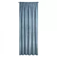 Zasłona niebieska z ekskluzywnego matowego welwetu 140x270 cm taśma VILLA Eurofirany